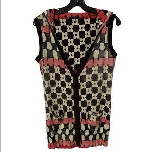 VINTAGE 80s KENZO HOODED SLEEVELESS VEST/ CARDIGAN